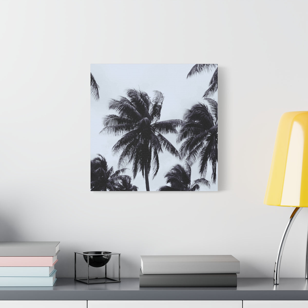 Black and White Palm Tree Canvas Wall Art 5