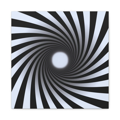 Black and White Hypnotic Canvas Wall Art 3