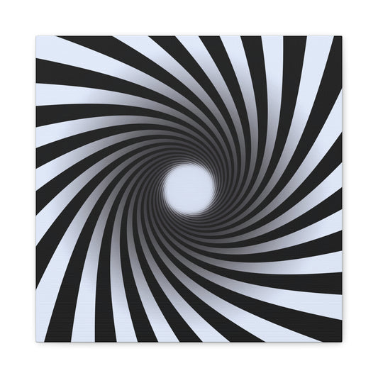 Black and White Hypnotic Canvas Wall Art 3