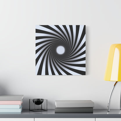 Black and White Hypnotic Canvas Wall Art 3