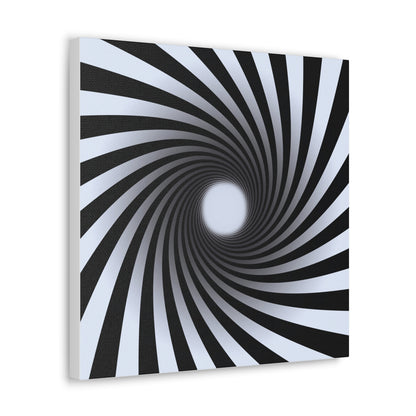 Black and White Hypnotic Canvas Wall Art 3
